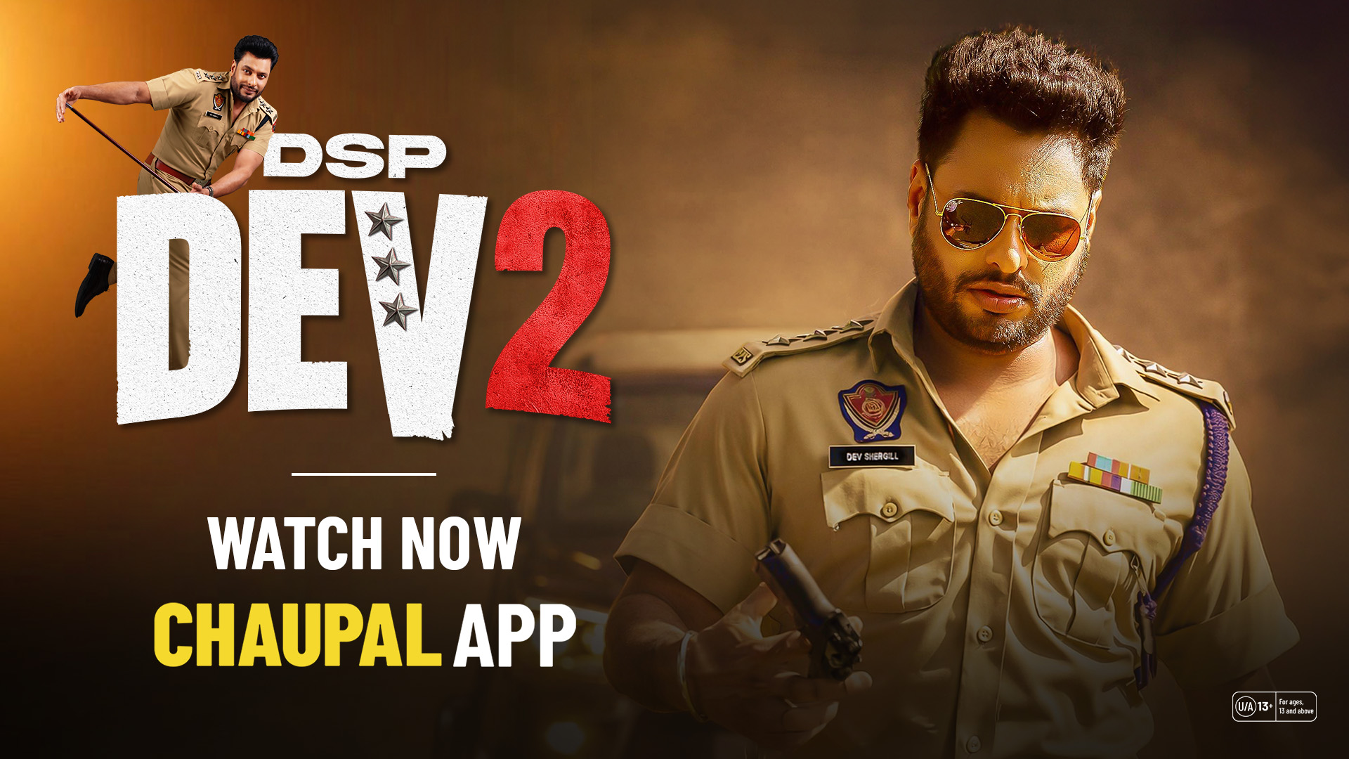 Dev Kharoud in DSP Dev 2, a gripping Punjabi action drama and one of the latest Punjabi movies available on Chaupal OTT.