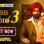 Rabb Da Radio 3 featuring Tarsem Jassar and Nimmo in traditional Punjabi attire. The poster highlights "Early Access" and encourages viewers to "Rent Now" on Chaupal.
