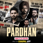 Official Pardhan web series artwork highlighting the race for campus leadership and political rivalry on Chaupal OTT.